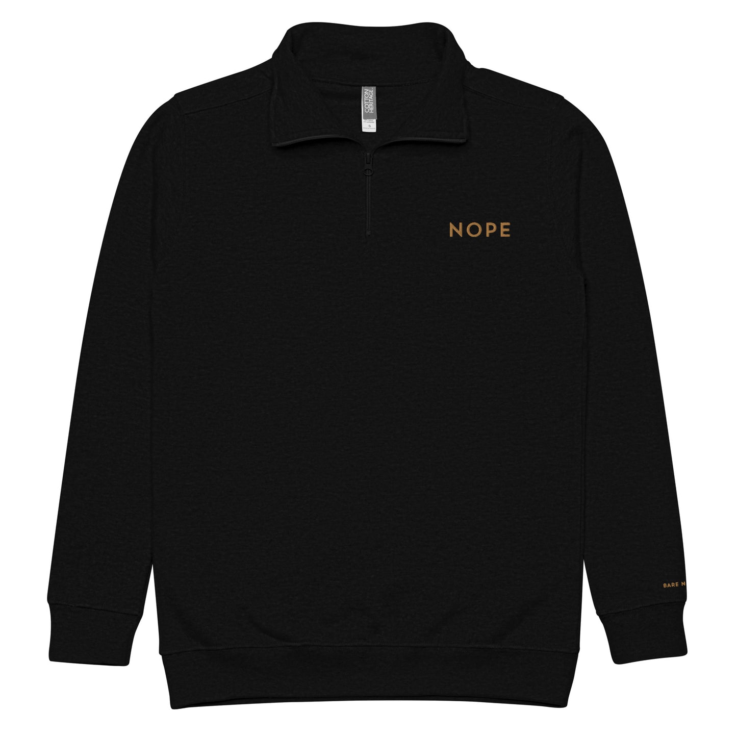 NOPE Zip Pullover - Black