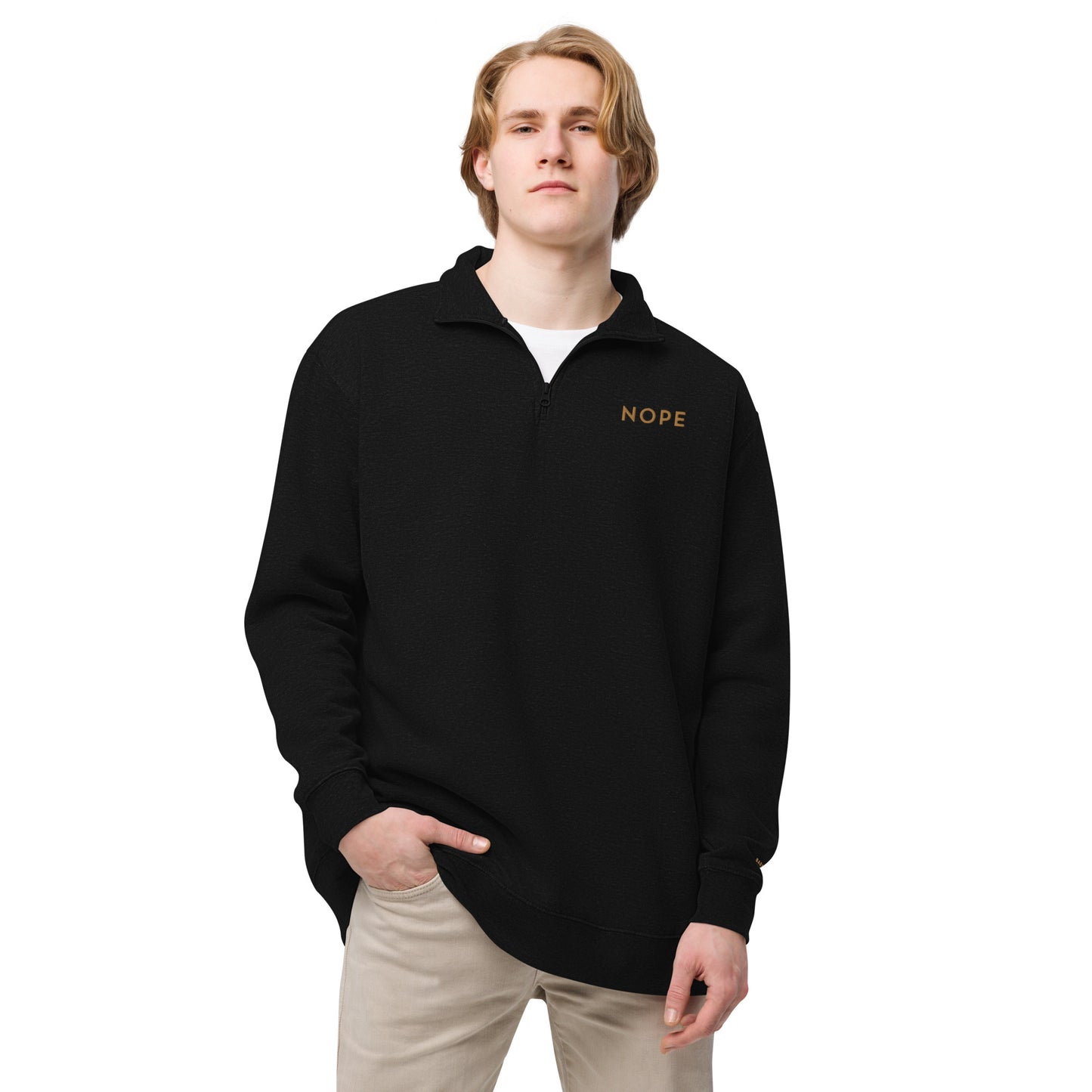 NOPE Zip Pullover - Black