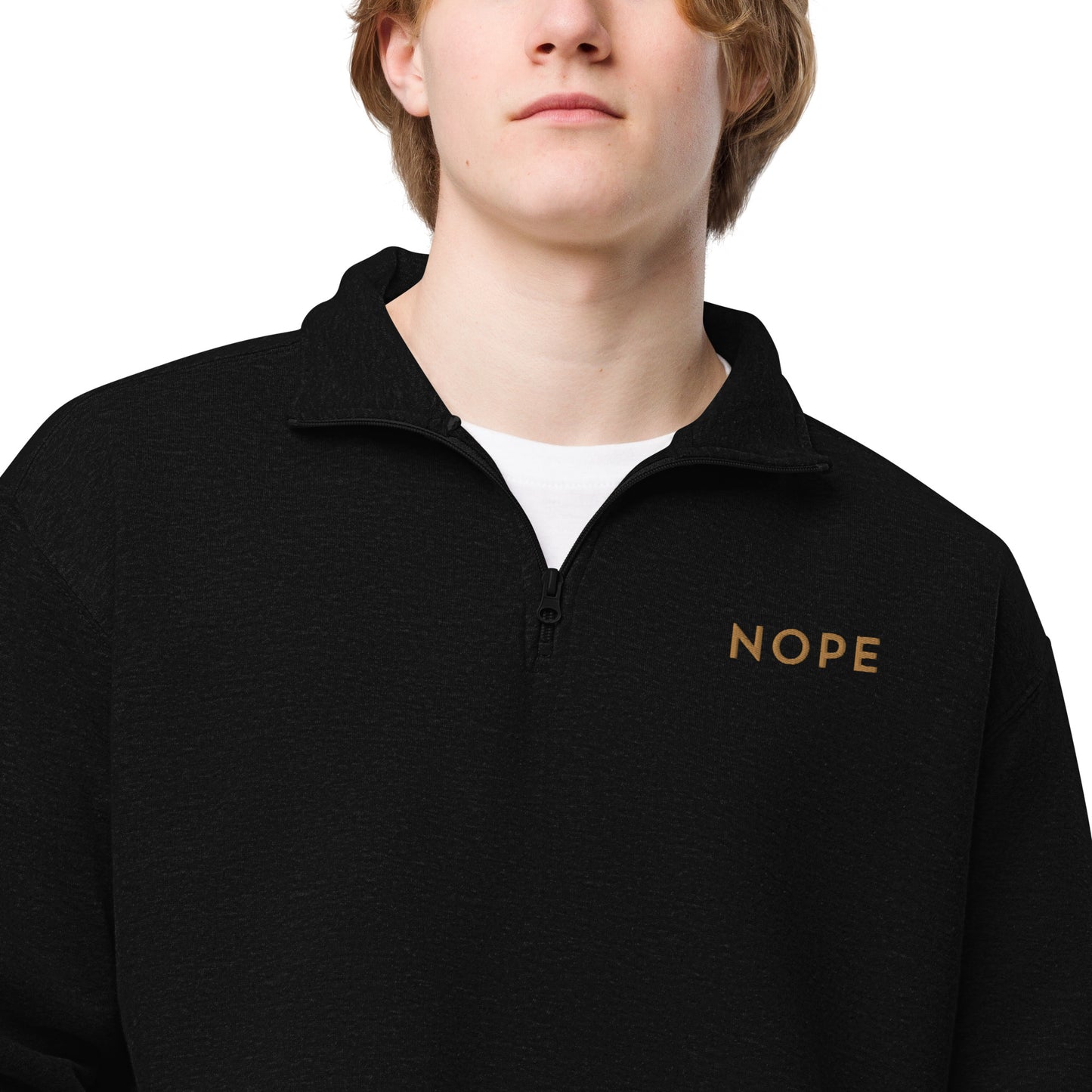 NOPE Zip Pullover - Black