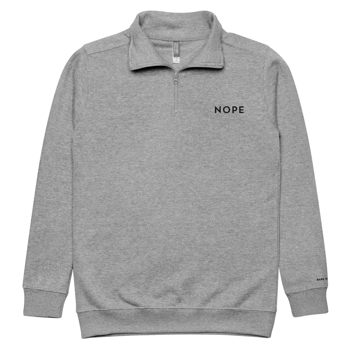 NOPE Zip Pullover - Black